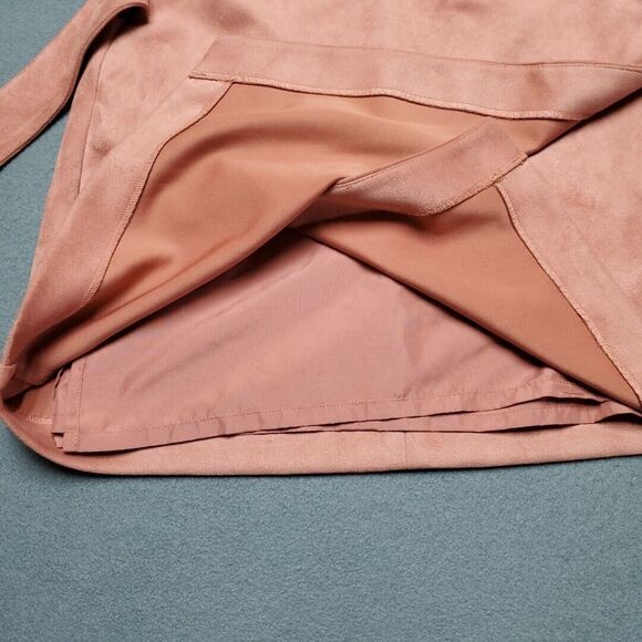 Ann Taylor Loft Womens‎ Skirt 2 Petite Pink Velvet Stylish Hot Wrap Lined Thick - Picture 9 of 14